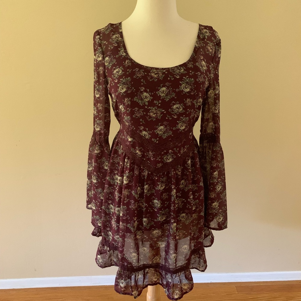 Autumn long sleeve flower top